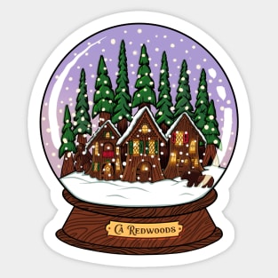 California Redwoods Snow Globe Sticker